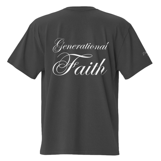 Ministry Millionaires' Club // "Generational Faith" Oversized Faded Tee