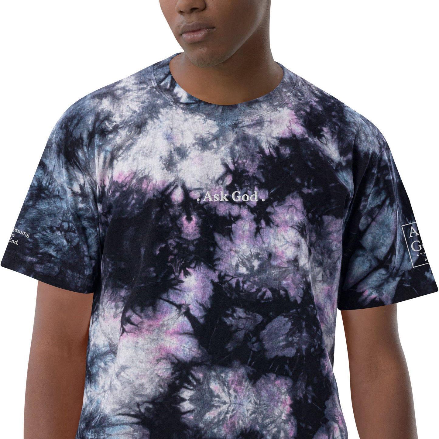 AG Logo // Oversized Tie Dye Tee - Royal